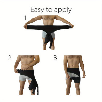 Neoprene Hip Brace for Sciatica Relief - Unisex Support for Thigh, Groin and Hamstring Strain - Sacroiliac Joint Compression Belt
