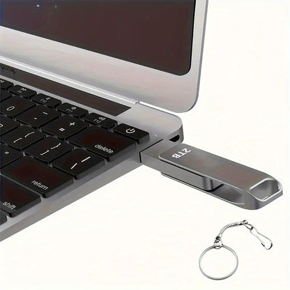 2TB Dual Interface USB-C Flash Drive - Large Capacity Thumb Drive for Phones & Computers, Compatible with Most Devices, Efficient Transfer Speeds
