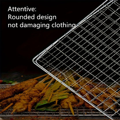 BBQ Fish Grill Basket - Rustproof Stainless Steel, Heavy Duty for Meat, Steak, Shrimp, Vegetables - Ideal for Outdoor Picnic and Camping, Grill Accessories