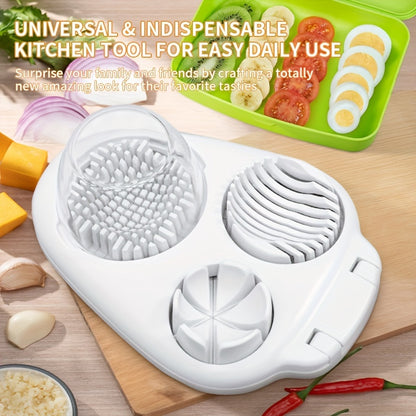 Heavy-Duty Egg Slicer - 3 Slice Modes for Hard Boiled Eggs and Dicing Fruits like Strawberries, Mushrooms, and Tomatoes