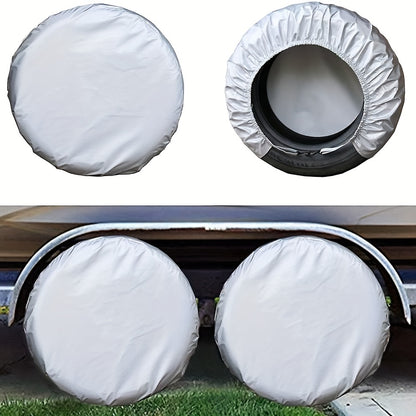 4 Pack Waterproof Tire Covers – Protect RV, Trailer, Camper Wheels from Corrosion