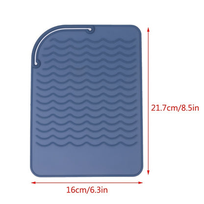 Premium Heat Resistant Silicone Styling Mat - Safeguards Surfaces, Prevents Damage, Organizes Hair Tools | Ideal for Hair Straighteners, Flat Irons, Curling Irons
