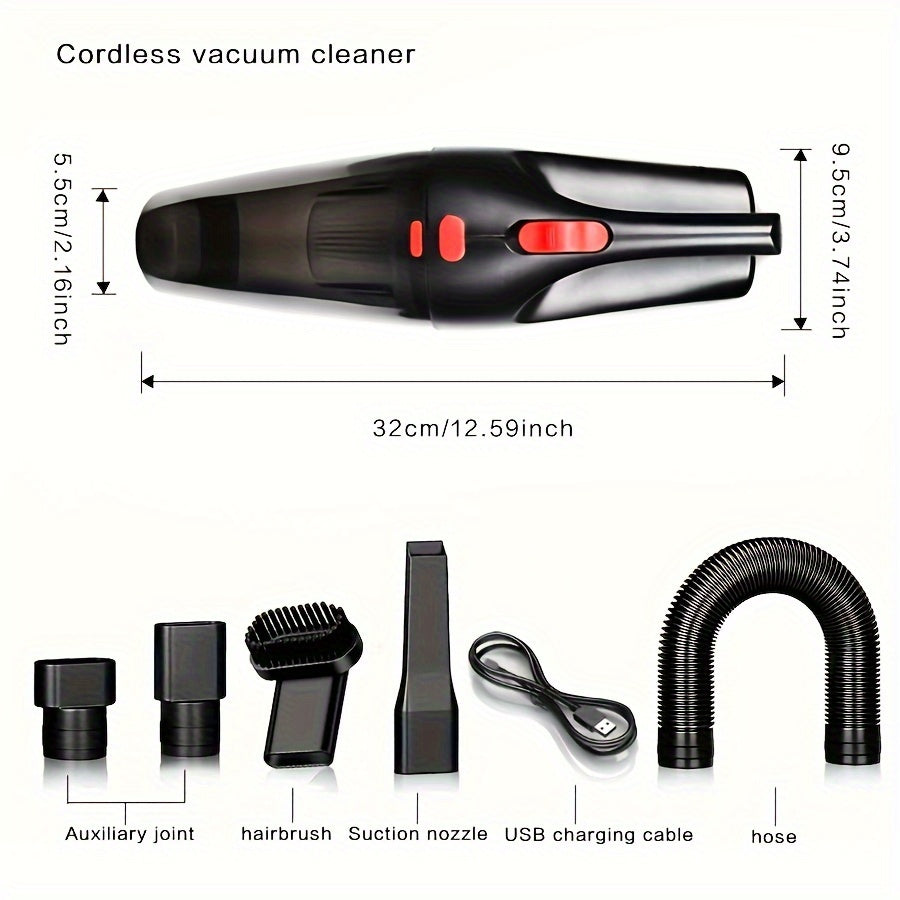 Wireless Mini Handheld Vacuum Cleaner – High-Power, USB Charging for Car Interior, Kitchen, Keyboard, Sofa – Dual-Use Home Appliance