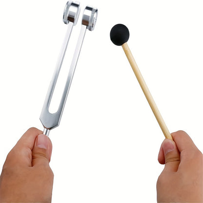 128Hz Medical-Grade Tuning Forks - Dual-Purpose Ear Cleaner and Vibration Tool | Large Ergonomic Design with Bell Clips for Soothing Ear Massage