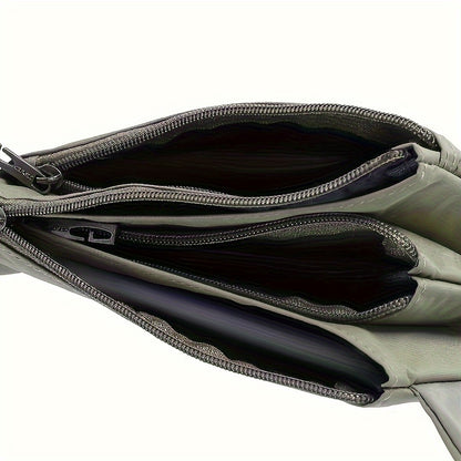 Ultra-Lightweight Multi-Layer Waist Pack - Water-Resistant Nylon, Zipper Closure | Solid Color Design for Hiking, Cycling, Jogging, Outdoor Sports | Durable with Reinforced Sewing
