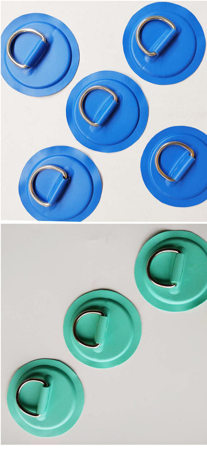Surfboard Dinghy Boat PVC Patch – Stainless Steel D-Ring, Deck Rigging Rope Ring Buckle for Kayaking & Inflatable Boat Accessories