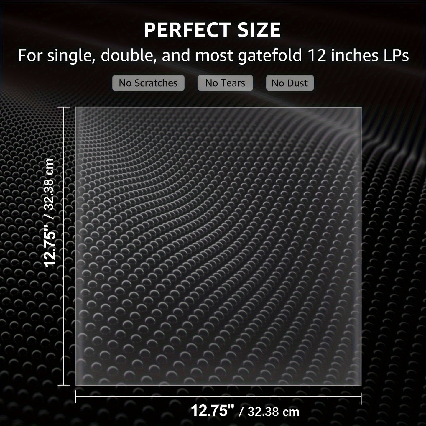 Premium Clear Vinyl Record Sleeves - 12.75" LP and Gatefold Protection, Durable 3mil Thickness - Ideal for Gift Packaging