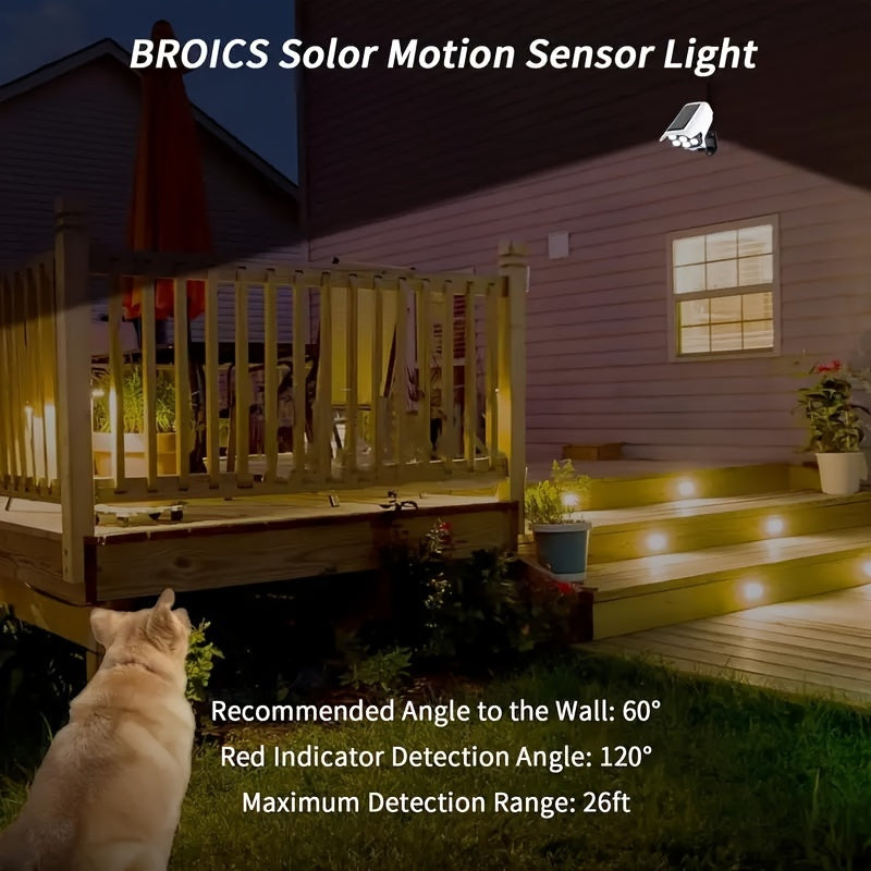 Solar Powered LED Floodlight with Motion Sensor and Remote Control – Energy-Efficient Outdoor Lighting for RVs