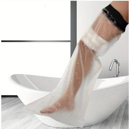 Waterproof TPU Leg Cast Protector – Reusable Shower Bandage for Broken Leg, Knee, Foot & Ankle, Durable & Flexible with Protective Ring, Formaldehyde-Free