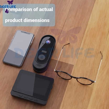 X8 Intelligent Wireless Doorbell - Waterproof Wi-Fi Video Doorbell with Night Vision, Two-Way Audio, Camera, Voice Converter, and Photo/Video Features