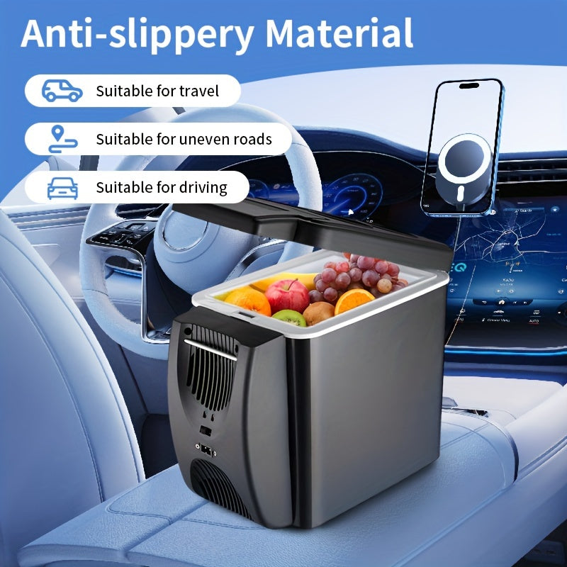 Compact 6L Portable Mini Fridge for Cars – DC 12V Electric Cooler for Drinks, Seafood and Fruits, Ideal for Travel and Outdoor Adventures