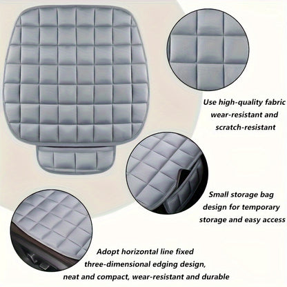 Universal Oval Car Seat Cushion - Breathable Polyester Fiber with Sponge Filling, Anti-Slip, Lightweight & Portable, Hand Washable for All-Season Comfort
