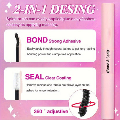 640/280pcs Extra Thick D Curl 9-16mm Mixed Length Individual Lashes – DIY Lash Clusters Extension Kit for Wispy Manga Look – Easy to Use, Long-Lasting, Reusable, Comfortable