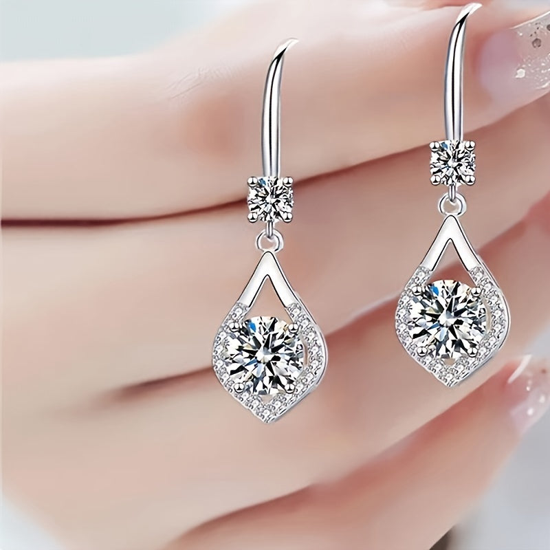Silver-Plated Mozambique Drop Earrings – Elegant Jewelry for Professional Women