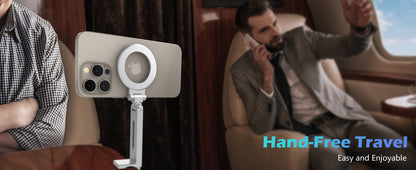 Universal Magnetic Phone Holder - Flexible Rotation, Hands-Free Airplane Mount for iPhone 15 Pro Max Series