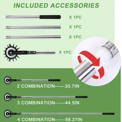 Sharp & Durable 3 Stage Manual Lawn Edger – 58.3 Inch Stainless Steel Handle with Comfort Grip
