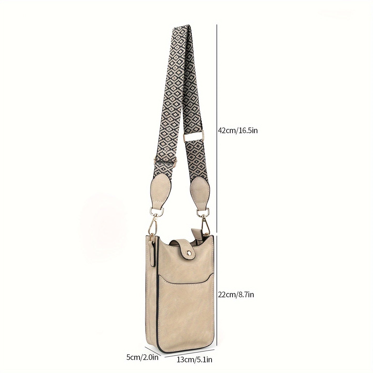 Women’s 8.7 Inch PU Leather Phone Bag – Large Capacity Crossbody and Coin Purse Mini Shoulder Bag – Portable Daily Bag