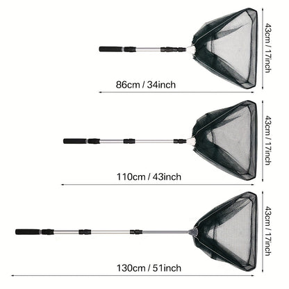 Deluxe Extendable Fishing Landing Net – Durable, Foldable, Portable, 34-51 Inches for Easy Catch & Release
