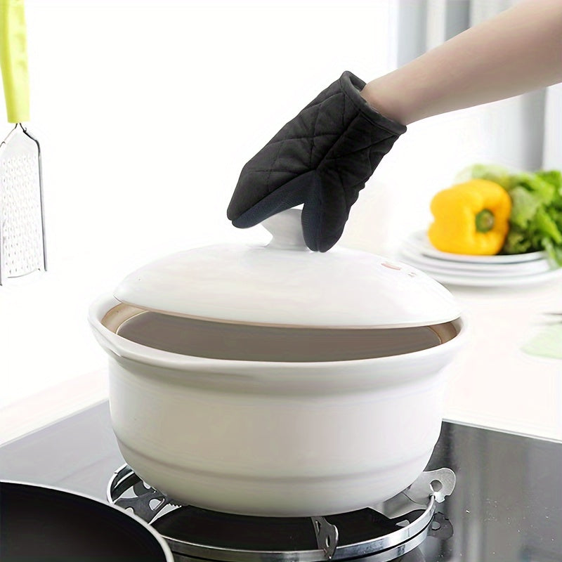 Multi-Ply Silicone Kitchen Oven Mitts - Non-Slip, Heat Resistant Gloves for Cooking and Baking - Food Safe - Perfect for Graduation, Juneteenth, Labor Day, and More - Pair