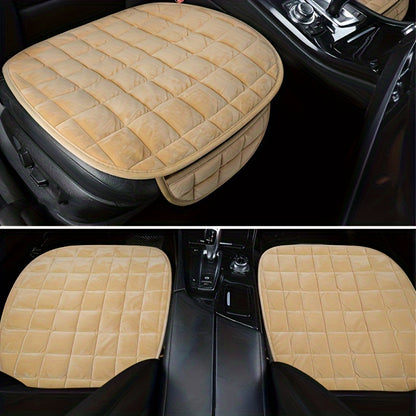 Universal Oval Car Seat Cushion - Breathable Polyester Fiber with Sponge Filling, Anti-Slip, Lightweight & Portable, Hand Washable for All-Season Comfort
