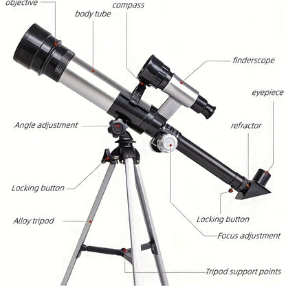 Kids' Monocular Telescope - Powerful, Portable & Easy-to-Use for Lunar and Planetary Observation - Educational Gift for Young Explorers