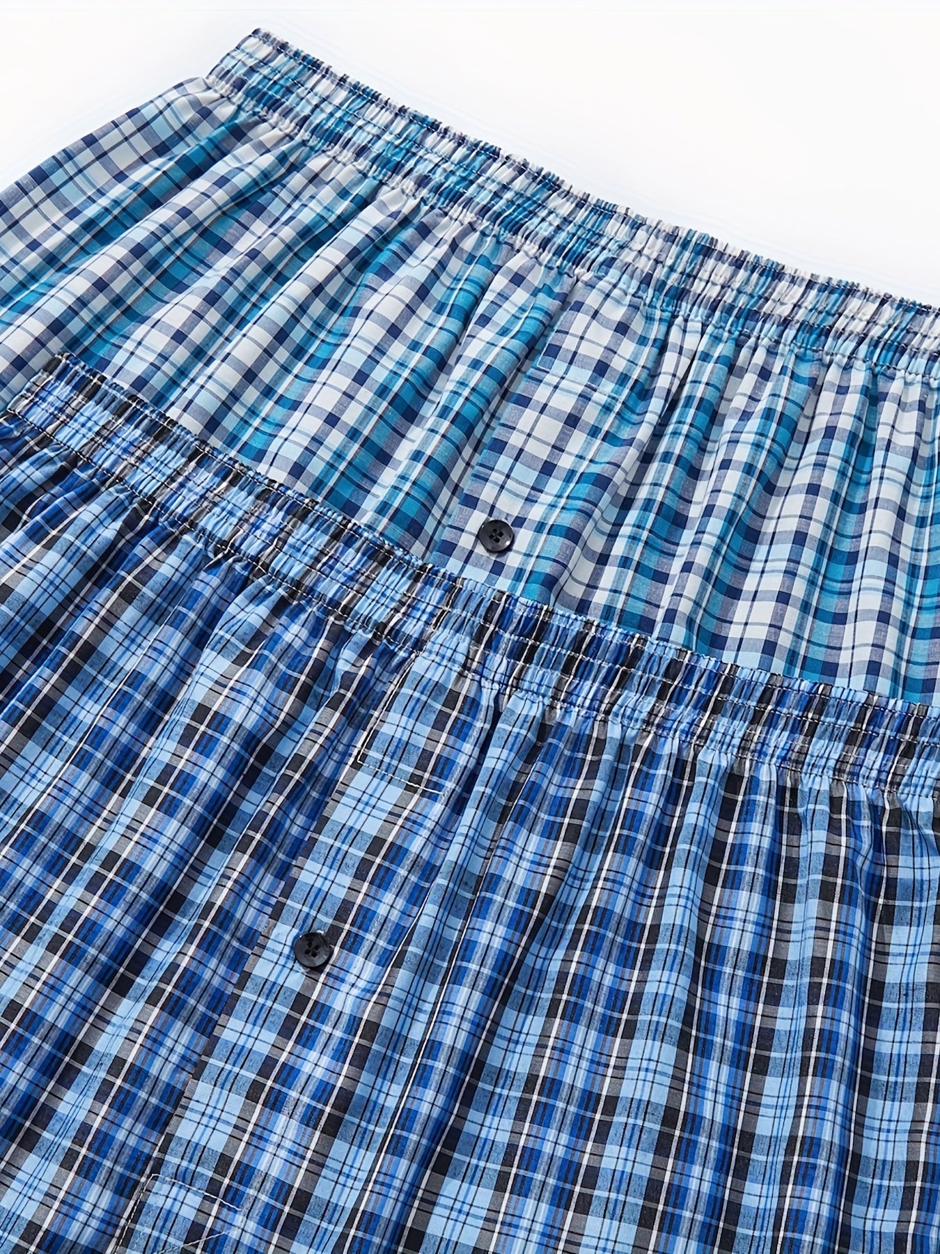 10 Pcs JupiterSecret Men's Loose Fit Cotton Blend Boxer Shorts - Elastic Waistband, Button Fly, Striped Pattern, Non-Stretch Fabric - Casual Wear for Everyday Comfort - Random Style