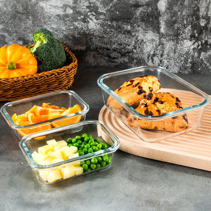10-Pack Glass Meal Prep Containers Set with Airtight Lids – Durable Food Storage & Glass Lunch Boxes for Home, Kitchen, Office