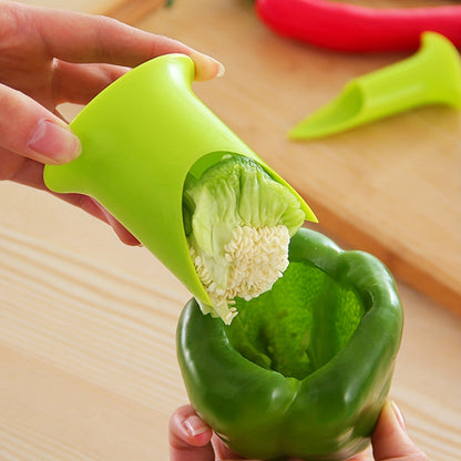 2pcs Pepper Corer Set - Plastic Chili Seed Remover for Household Use, Multifunctional Kitchen Tool for Jalapenos