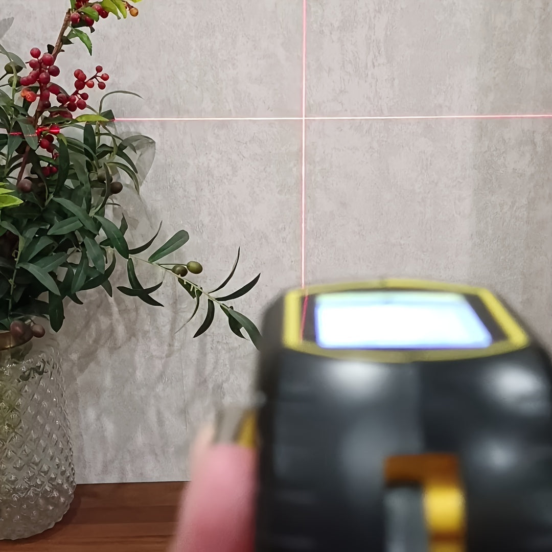3 in 1 Laser Tape Measure - High-Accuracy Digital Distance Meter, Steel Tape & Level - Precision Rangefinder for Quick and Accurate Measurements