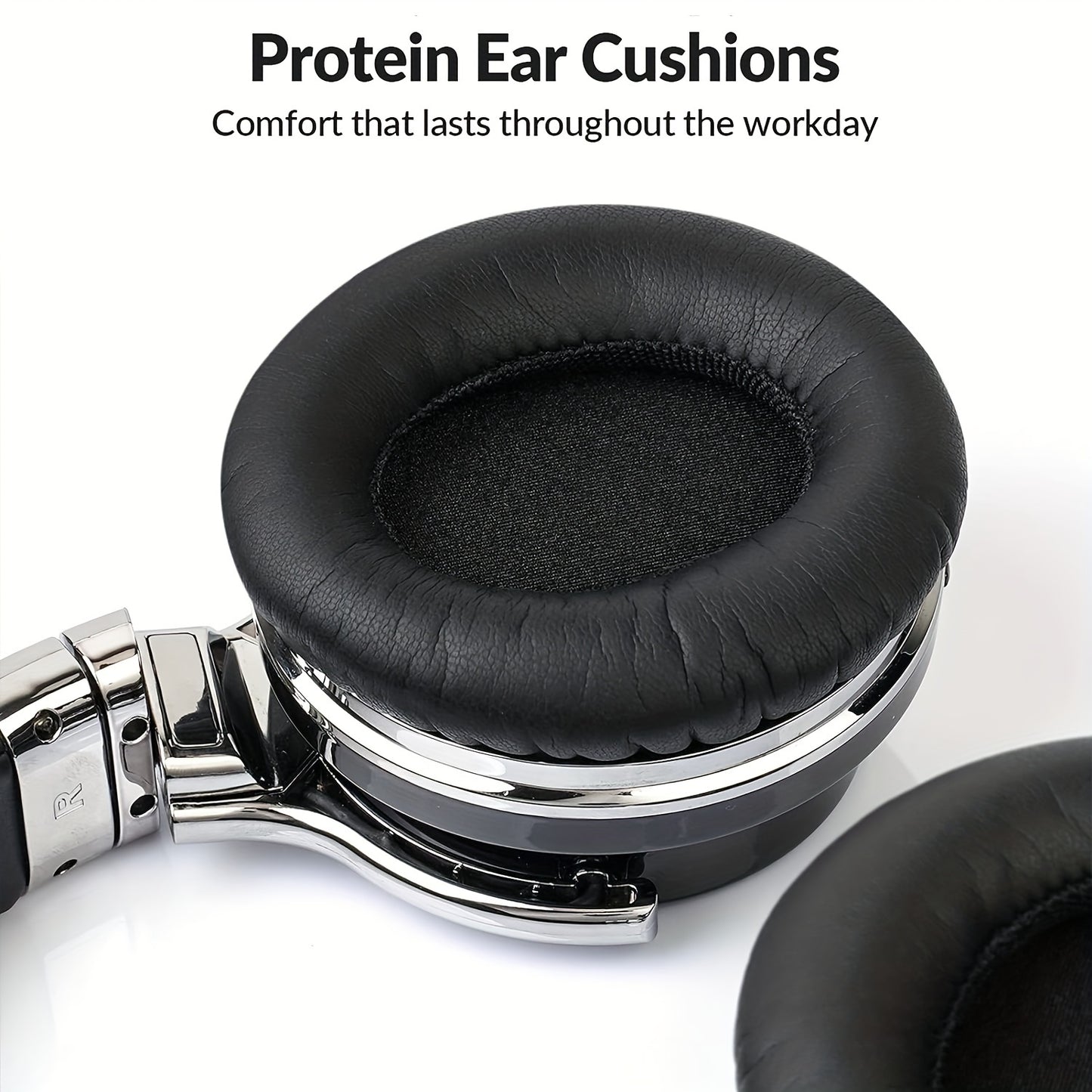 Active Noise Cancelling Wireless Headphones with Microphone - Deep Bass, 30-Hour Playtime - Comfortable and Durable