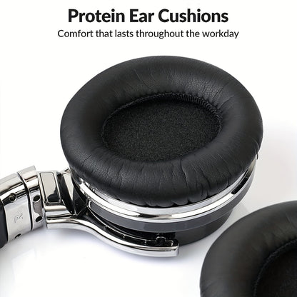 Active Noise Cancelling Wireless Headphones with Microphone - Deep Bass, 30-Hour Playtime - Comfortable and Durable