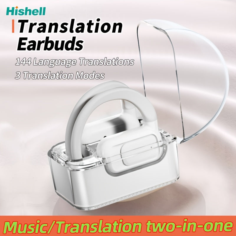 144 Language Instant Translator Earbuds – Smart Headset for Seamless 2-Way Communication, Music, and Calls – iOS and Android Compatible