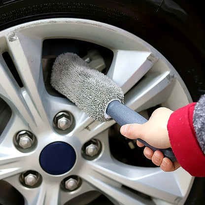 Extended Length Microfiber Car Rim Cleaning Brush - Precision Wheel Rim Detailing Tool for Effective Car Maintenance - Ideal for Car Wash and Enhancing Vehicle Beauty