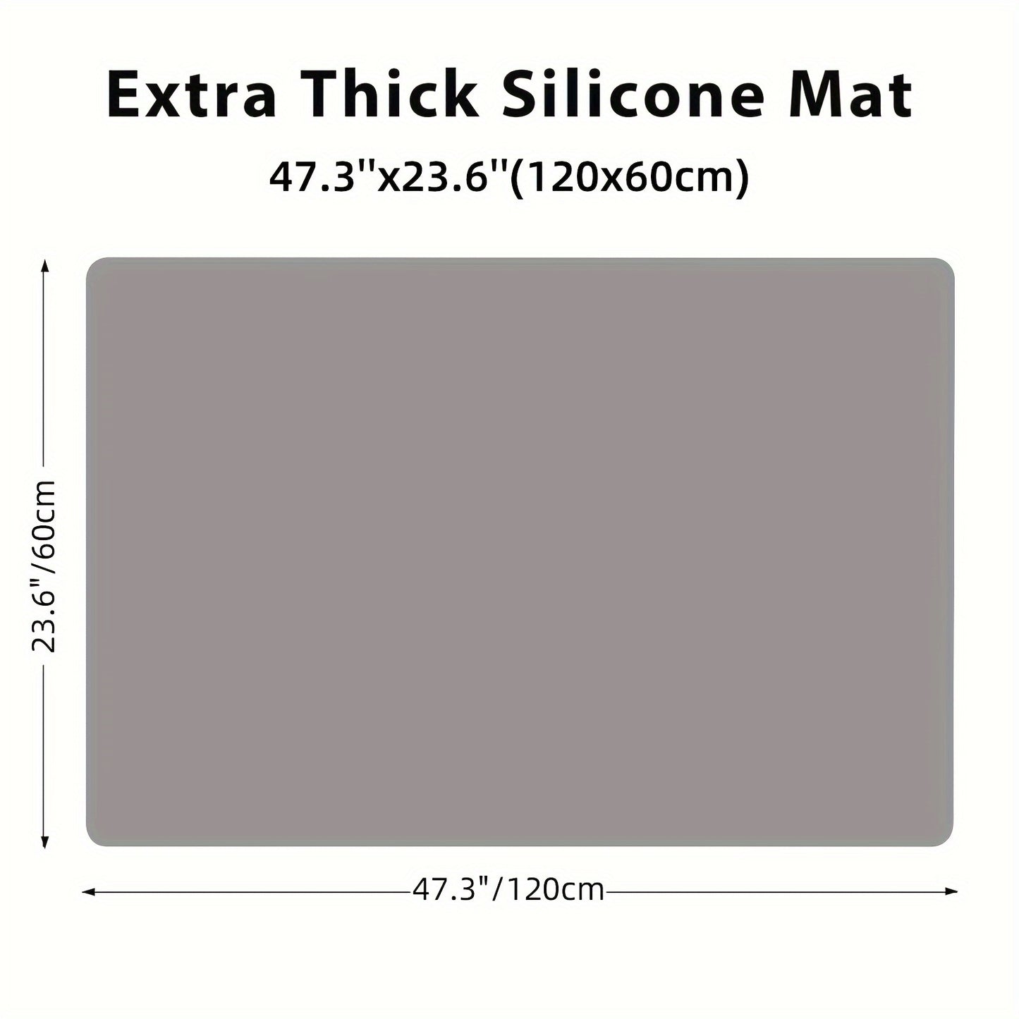 Extra Large Super-Sized Silicone Baking Mat - Heatproof, Easy Clean, Waterproof, Anti-Slip Grip, Durable Table Protector for Pastry, Dining and Desk, Stylish Kitchen Decor