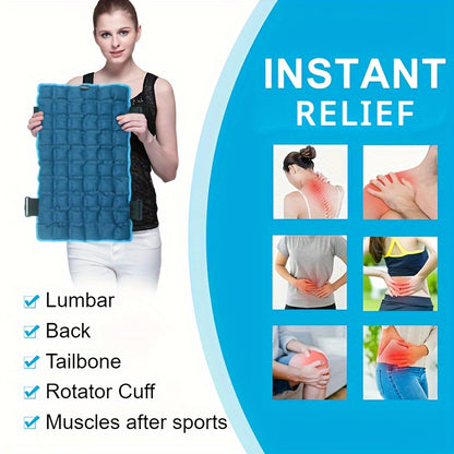 Reusable Full Back Ice Pack for Shoulder and Back Injuries - Cold Compress Therapy for Swelling, Bruises, and Sprains - Hand Wash Only - Rainbow Brand