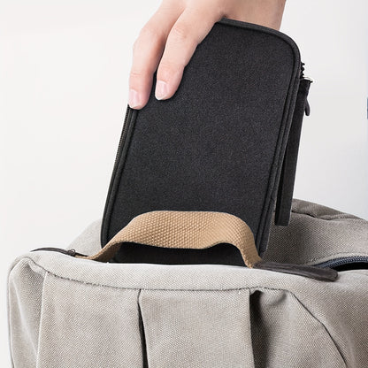 8 Compartment Travel Organizer with Waterproof Pockets - Ideal for Organizing Electronics and Accessories on the Go