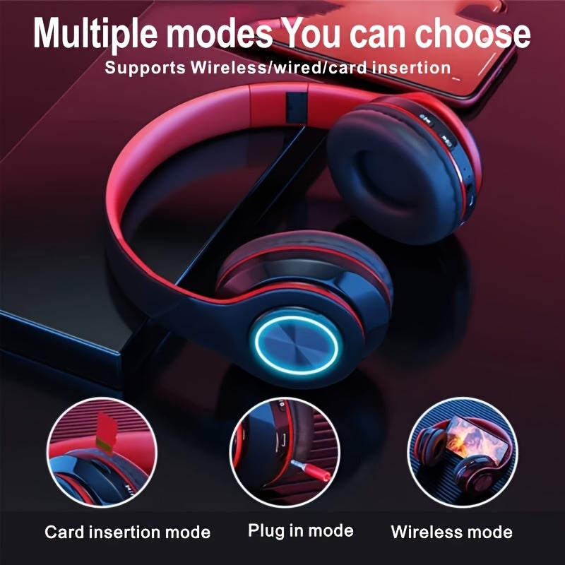 Wireless Earphones with Sound Reduction - Long Battery Life, Foldable, Head-Mounted for Sports and Gaming, Popular Gift Option