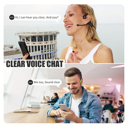 2024 Portable Bone Conduction Headphones with Mic - Adjustable Angle, High-Quality Sound for Sports, Meetings and Training