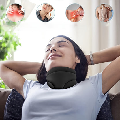 Adjustable Soft Foam Cervical Collar – Universal Neck Support Brace, Memory Foam Filling, Cotton Blend Cover, V-Shaped Chin Support, Sleep Aid for Men and Women