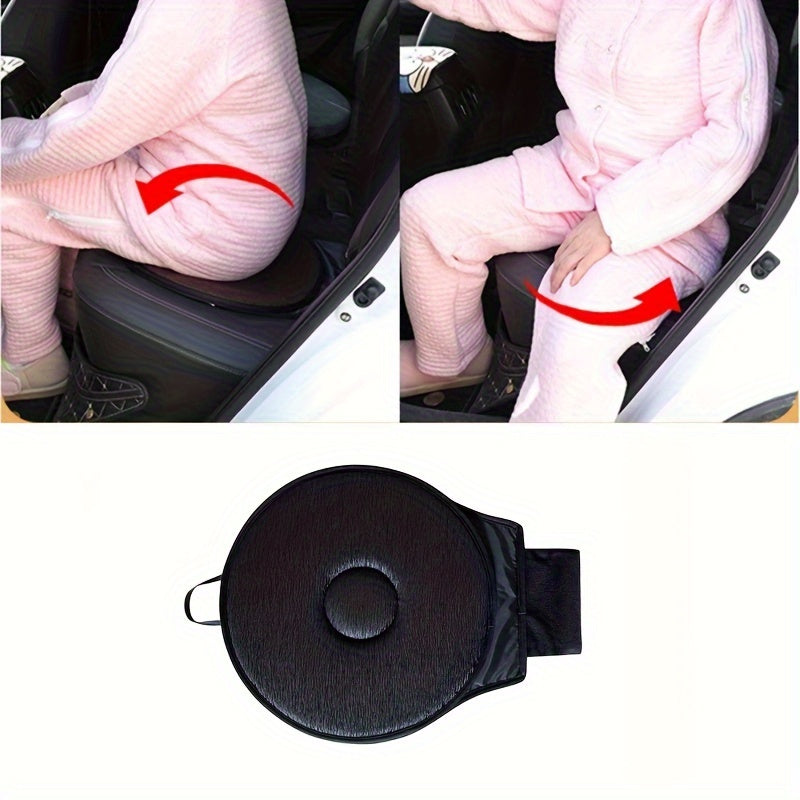 360-Degree Swivel Seat Cushion – Rotating Memory Foam Pad with Cotton Cover, Non-Slip Base for Elderly and Expectant Mothers, Ideal for Office and Home (1-Pack)