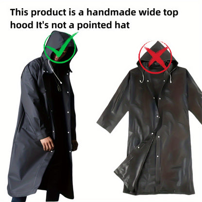 Waterproof Outdoor Explorer Raincoat – Thickened, Hooded, Breathable for Men and Women – Ideal for Cycling, Hiking, Fishing, and Mountaineering with Adjustable Cuffs and Hem