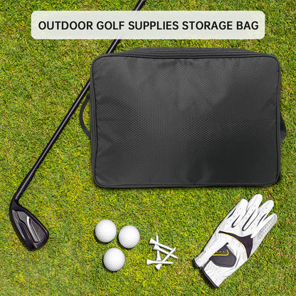 Golf Shoe Bag – Outdoor Foldable Storage for Golf Supplies, Oxford Cloth Holder Box for Ball & Towel, Portable Trunk Organizer
