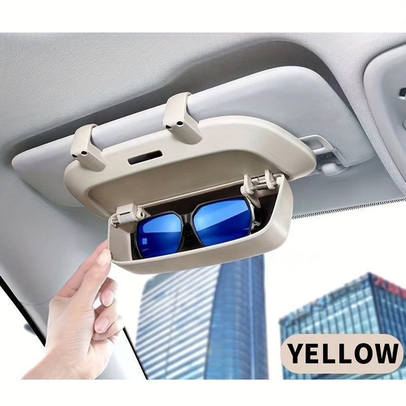 Universal Car Sunglasses Holder – Multifunctional Visor Clip for Glasses, Sunglasses, and Reading Glasses – Compact, Adjustable, Easy to Install