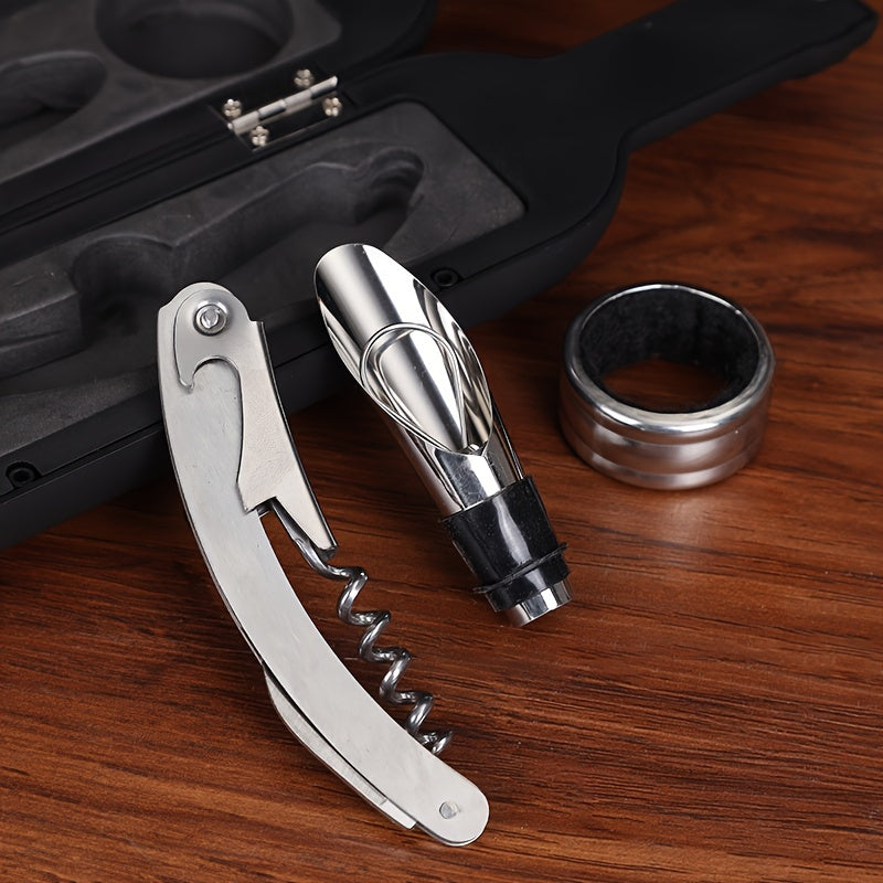 Set of 5 Stainless Steel Wine Openers - Durable and Versatile Kitchen Tools, Perfect Gift for Wine Lovers, Suitable for Birthdays, Christmas, Halloween and Thanksgiving