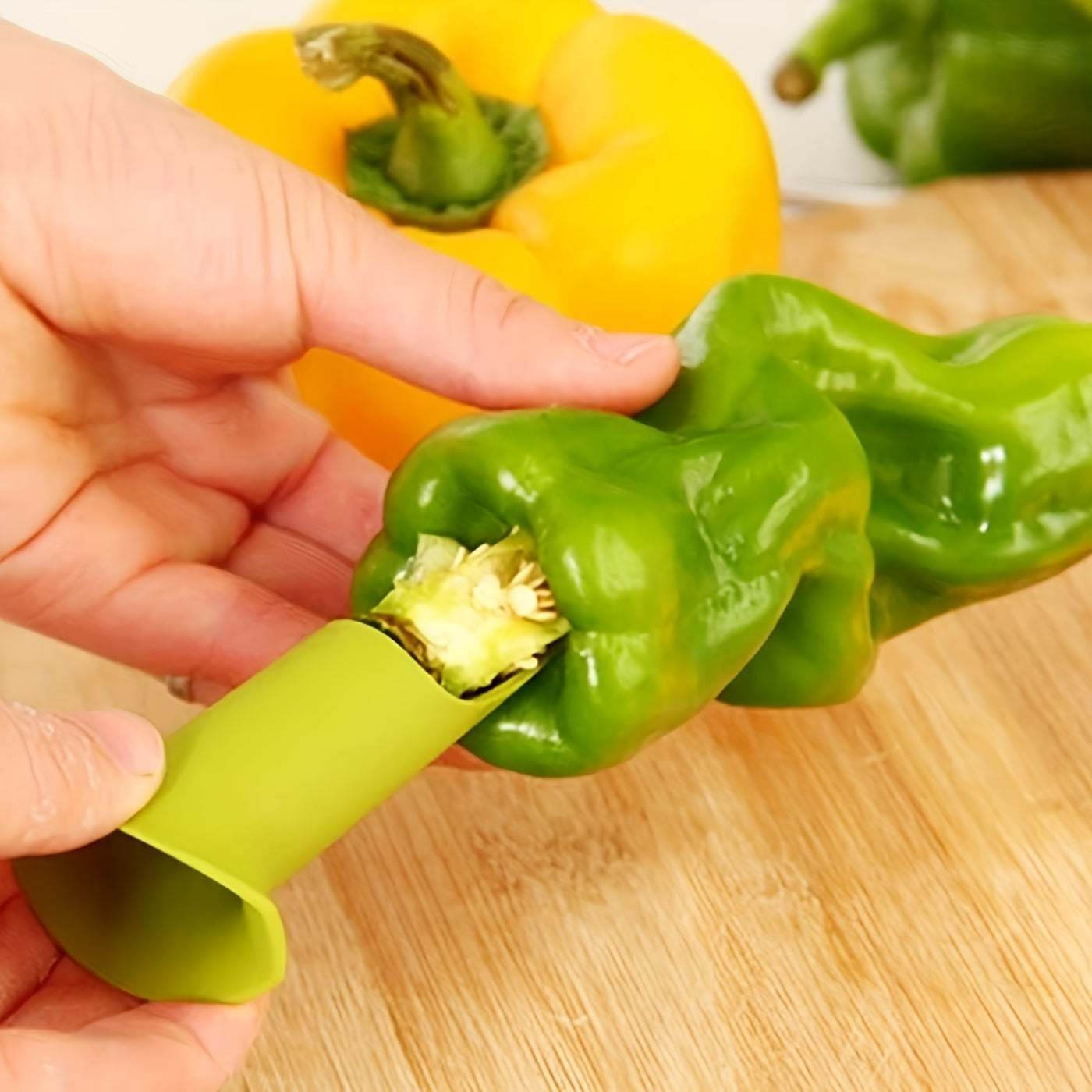 2pcs Pepper Corer Set - Plastic Chili Seed Remover for Household Use, Multifunctional Kitchen Tool for Jalapenos