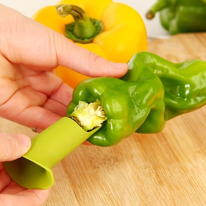 2pcs Pepper Corer Set - Plastic Chili Seed Remover for Household Use, Multifunctional Kitchen Tool for Jalapenos