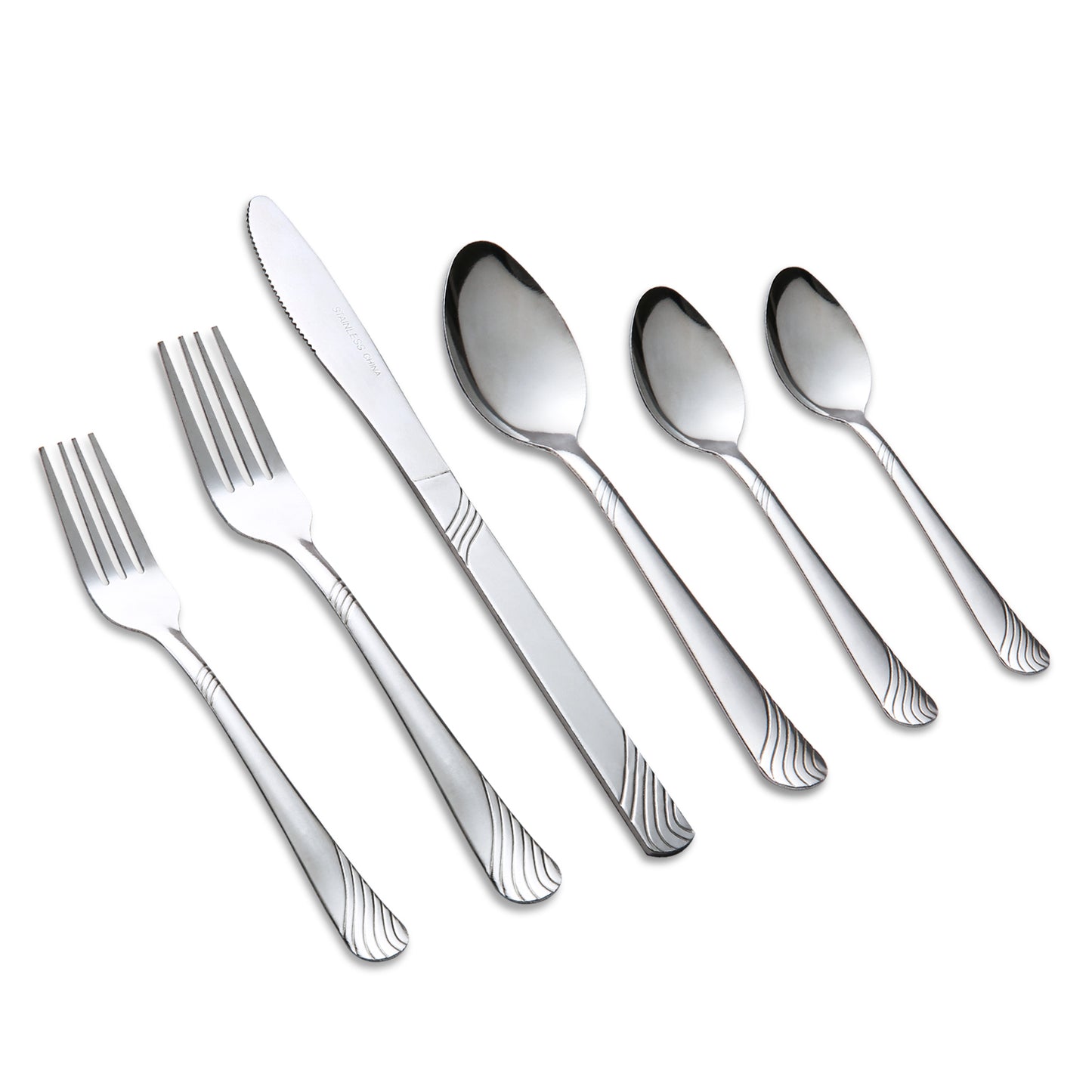 48-Piece Stainless Steel Tableware Set – Durable, Modern Cutlery for Restaurants, Hotels, Family Gatherings, and Outdoor Events – Premium Quality, Rust-Resistant, Easy to Clean