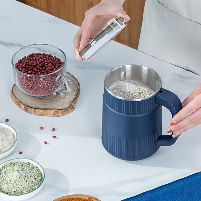 High-Powered Electric Coffee and Spice Grinder - Stainless Steel Blades, One-Touch Control, Food Processor and Mixer - Ideal for Espresso, Nuts, Grains, Includes Cleaning Brush