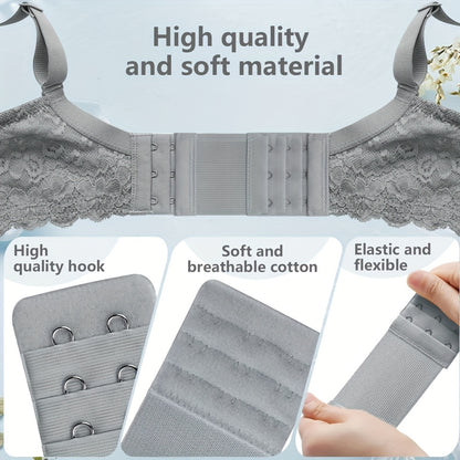 12 Pack Stretch Bra Buckle Extensions – 2/3/4 Hook Adjustment Back Buckles for Bra & Underwear Extension