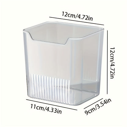 6 Piece Clear Plastic Fridge Organizer Bins – BPA-Free, Stackable Storage Containers for Vegetables, Fruits, Snacks, Kitchen Space Saver
